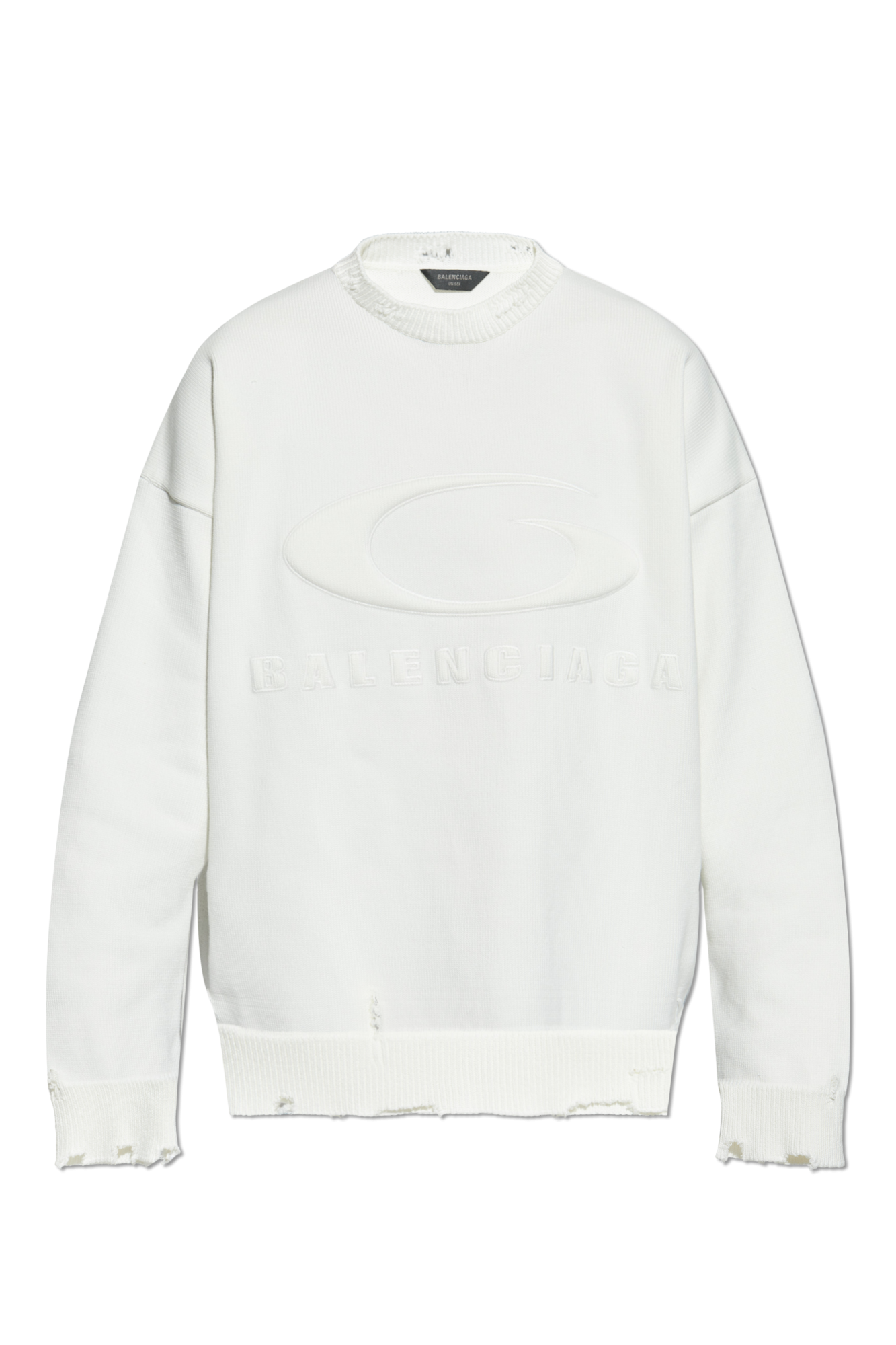 Balenciaga sweater white hotsell